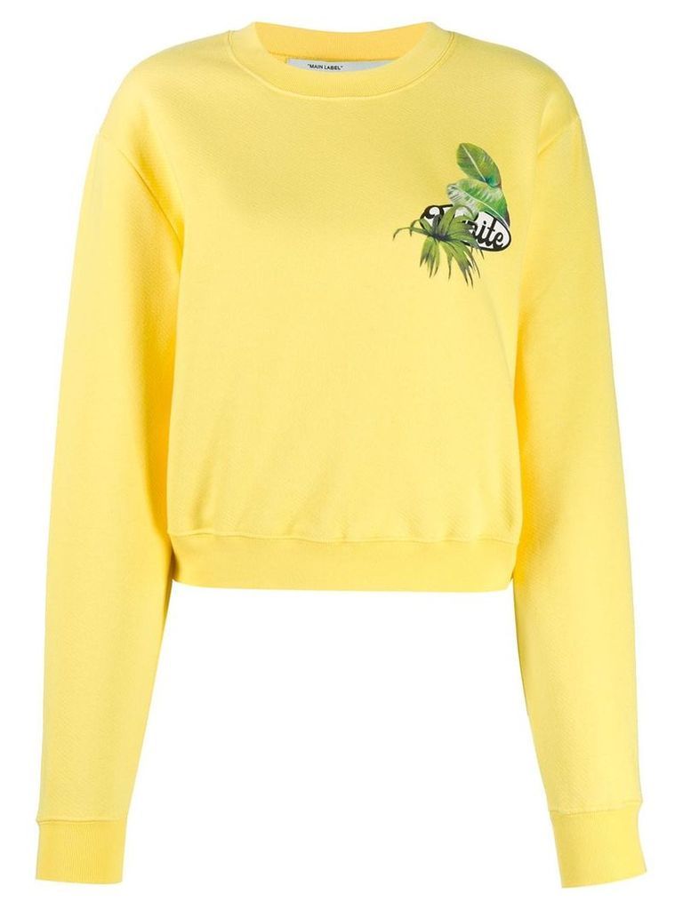 Off-White printed cropped sweatshirt - Yellow