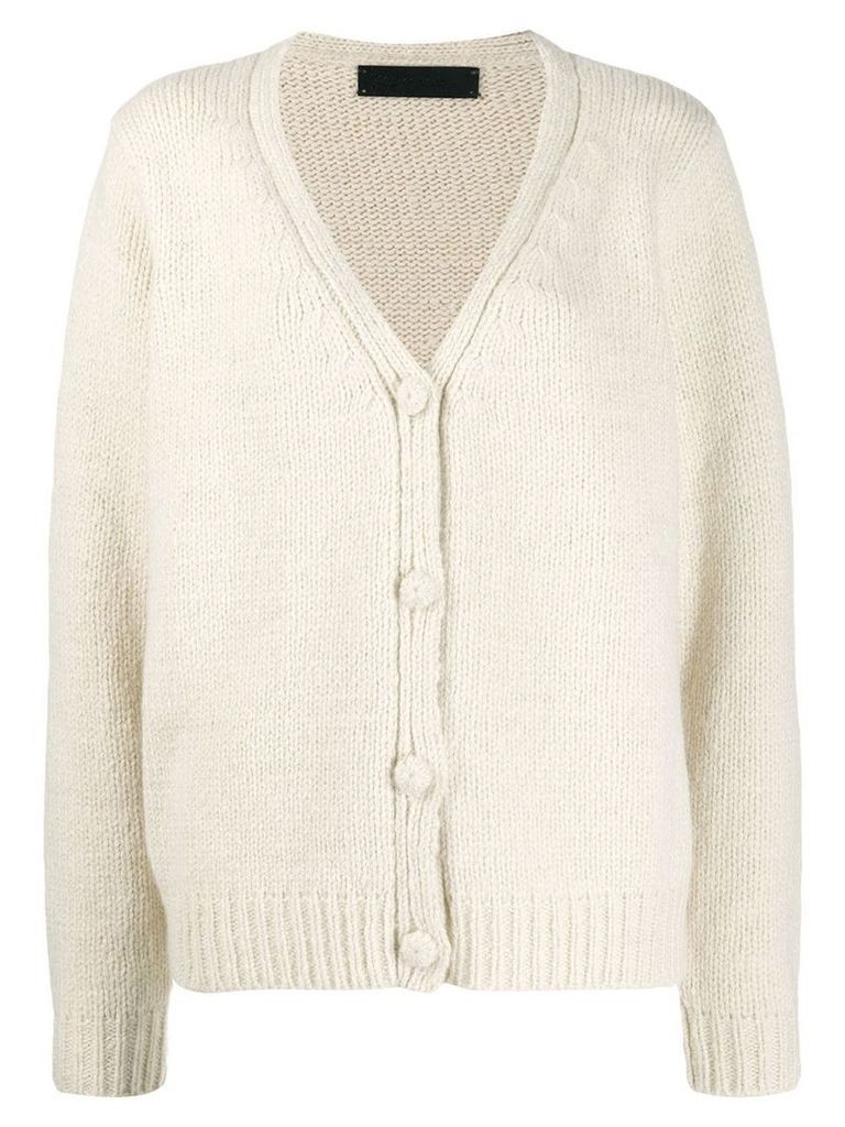 The Elder Statesman relaxed-fit cashmere cardigan - White
