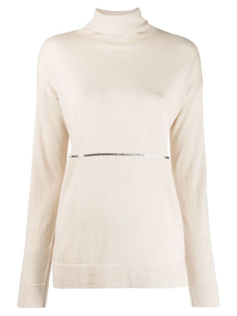 Snobby Sheep roll-neck fitted sweater - NEUTRALS