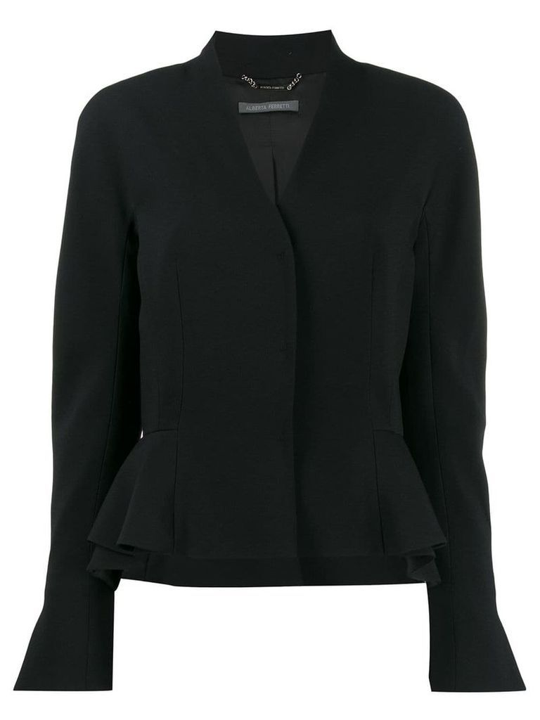 Alberta Ferretti fitted peplum jacket - Black