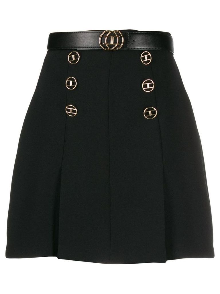 Elisabetta Franchi logo mini skirt - Black