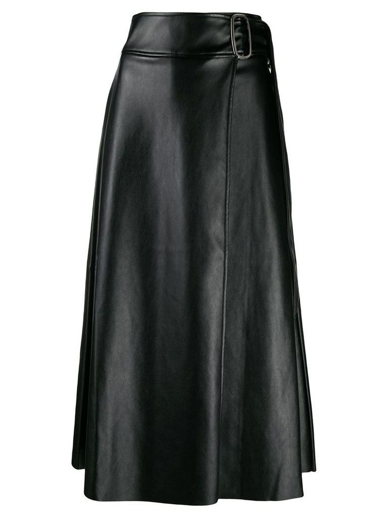 Each X Other Vegan leather wrap skirt - Black