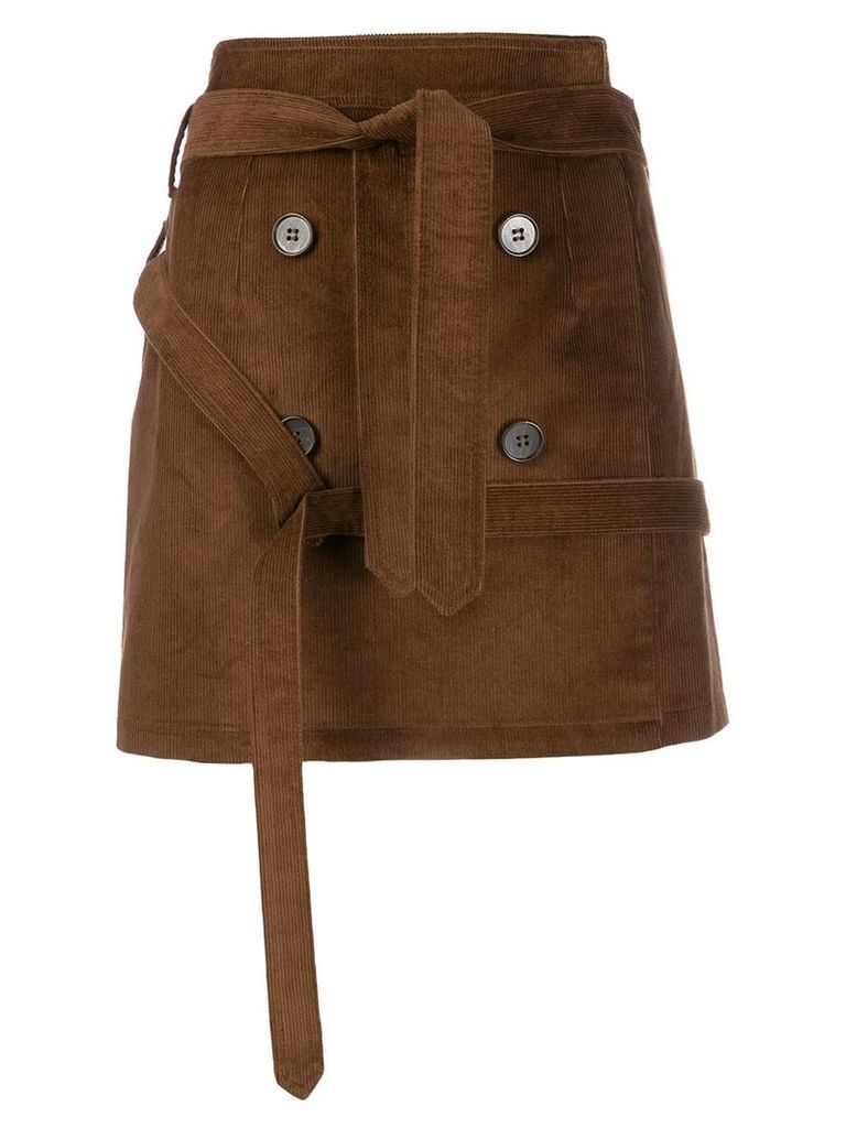 Rokh mini belted skirt - Brown