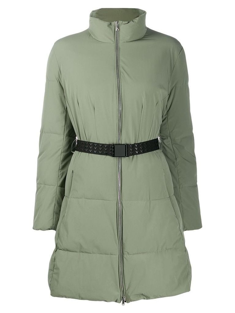 Emporio Armani belted puffer jacket - Green