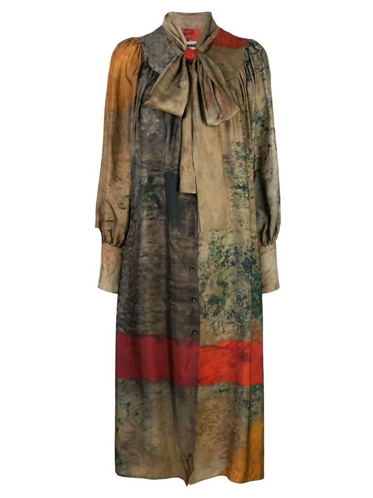 Uma Wang abstract print dress - Multicolour