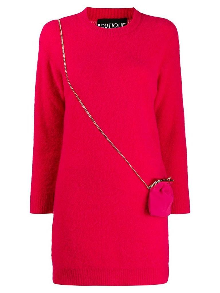 Boutique Moschino long-sleeve sweater dress - PINK
