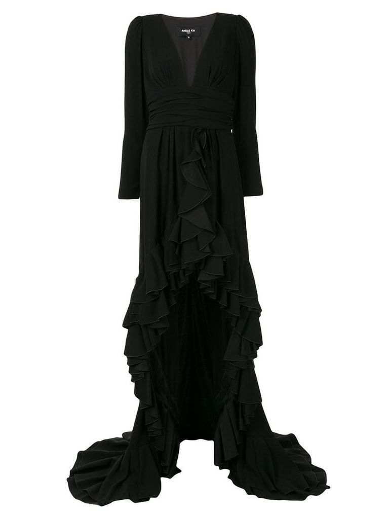 Paule Ka long-sleeve maxi dress - Black