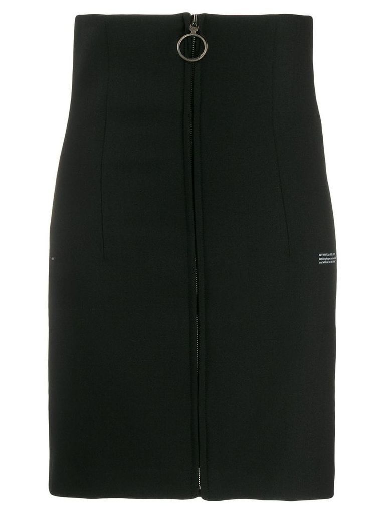 Off-White zipped fitted skirt - Black