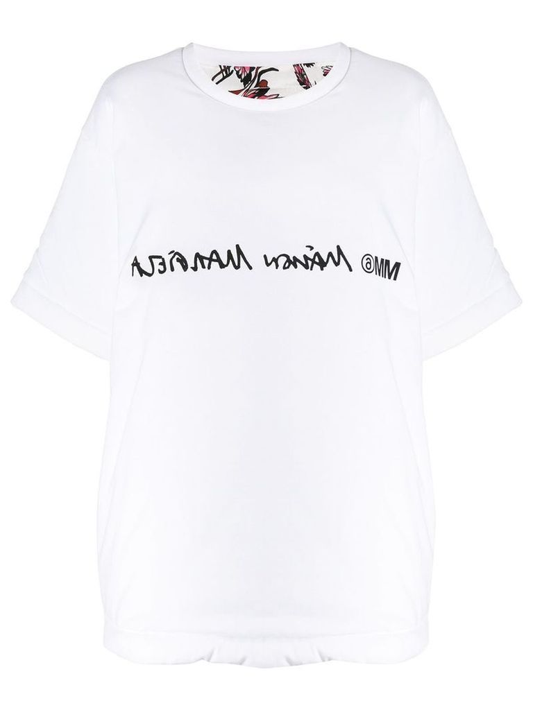 Mm6 Maison Margiela logo reversible T-shirt - White