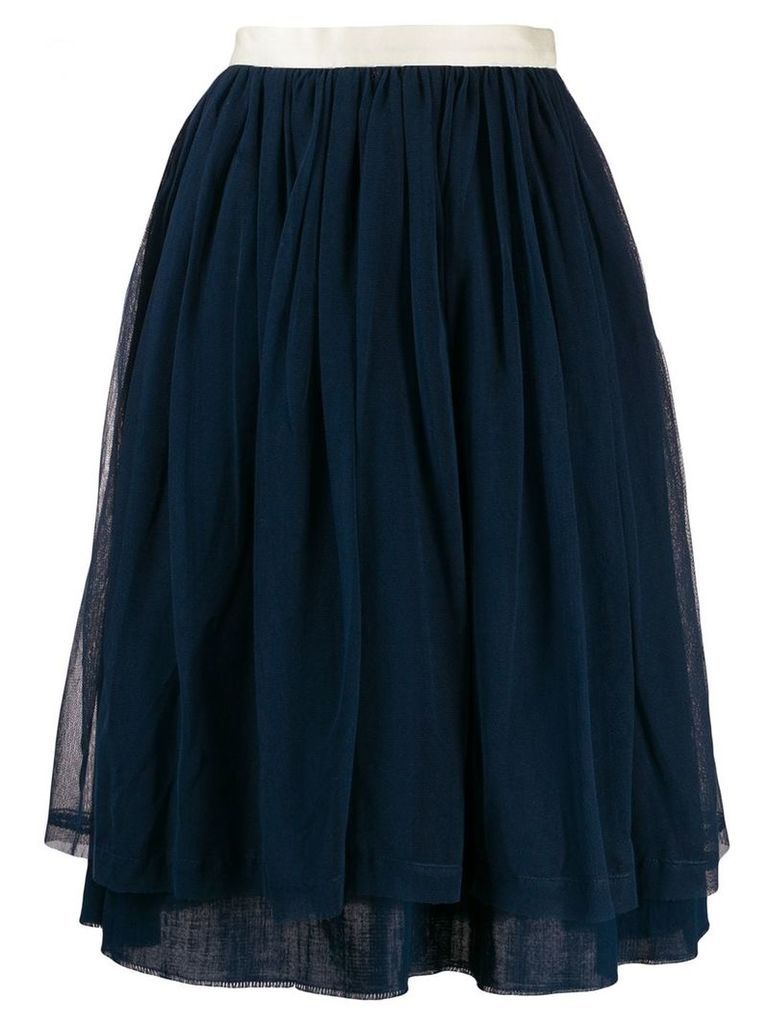 Undercover pleated layered skirt - Blue