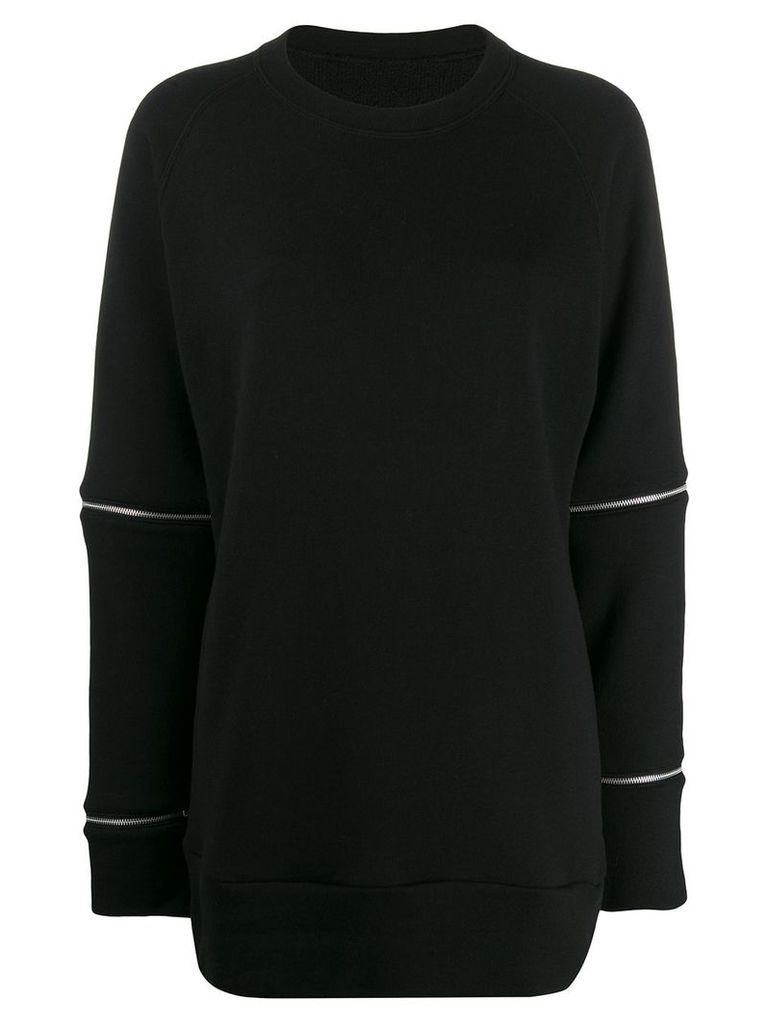 Y's zip detail sweater - Black