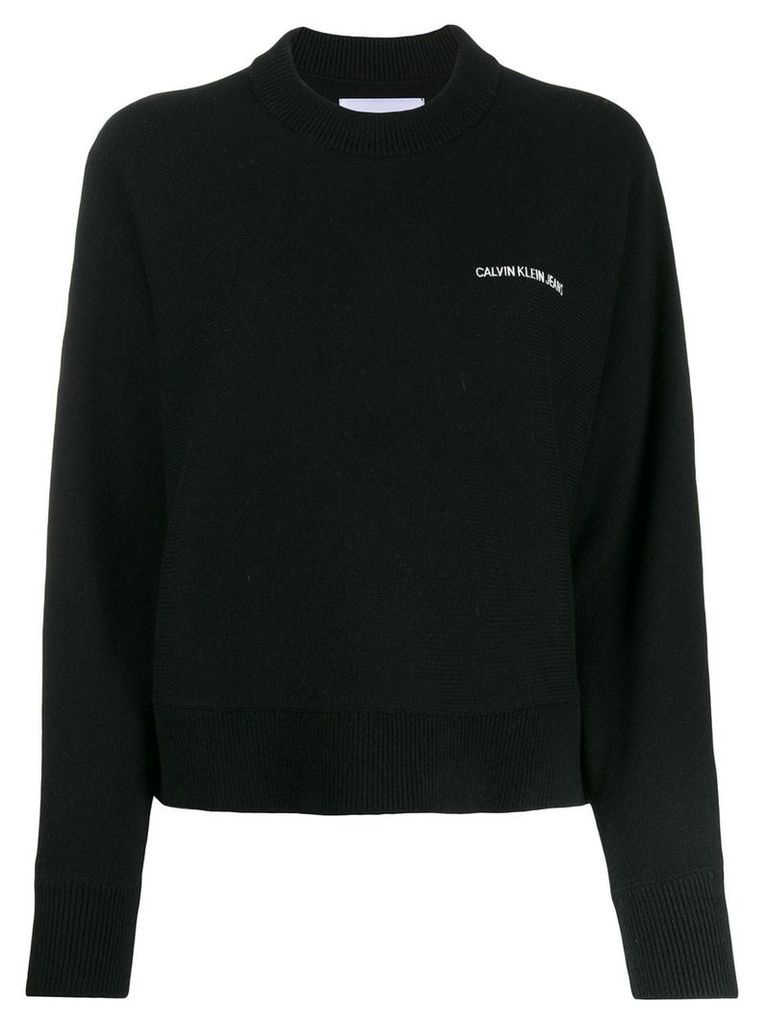 Calvin Klein Jeans logo print sweater - Black