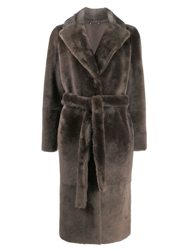 Desa 1972 soft fur coat - Grey