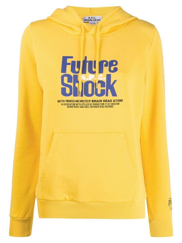 A.P.C. Future Shock print hoodie - Yellow