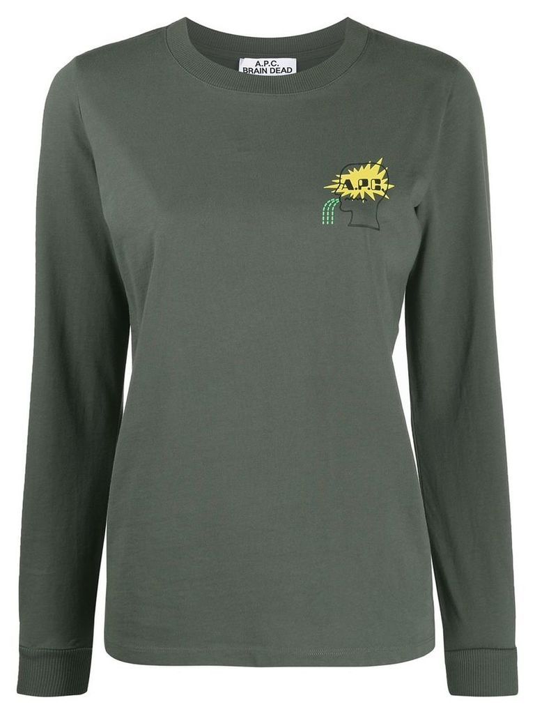 A.P.C. logo print sweatshirt - Green