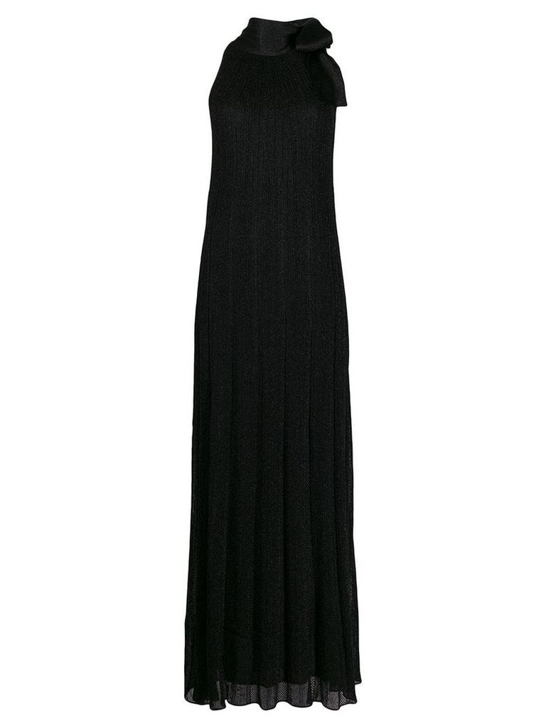 M Missoni lurex knit halterneck maxi dress - Black