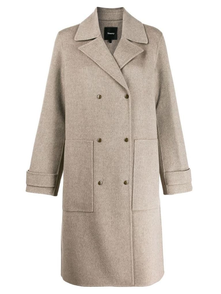Theory double breasted coat - Grey