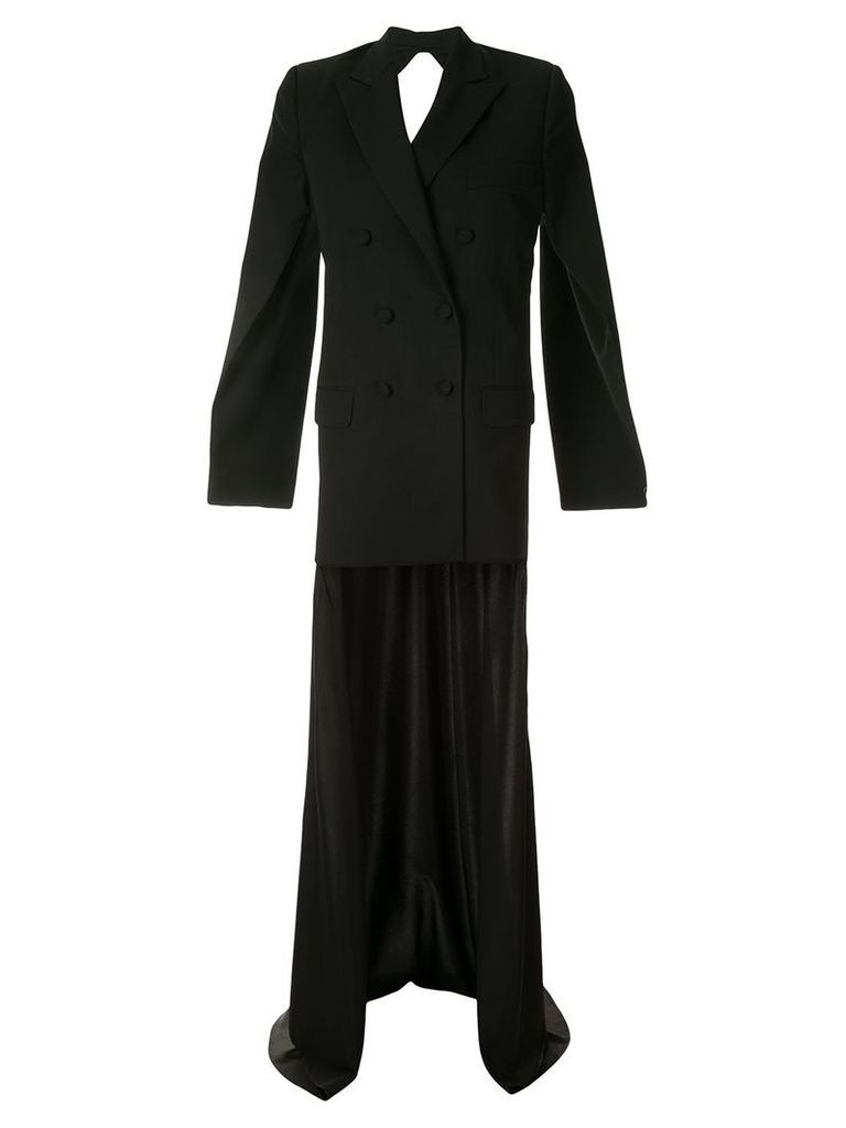 Seen Users layered blazer dress - Black