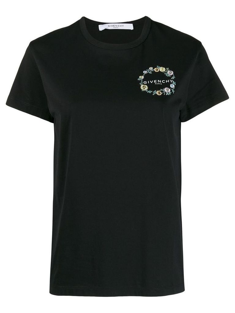 Givenchy floral logo T-shirt - Black