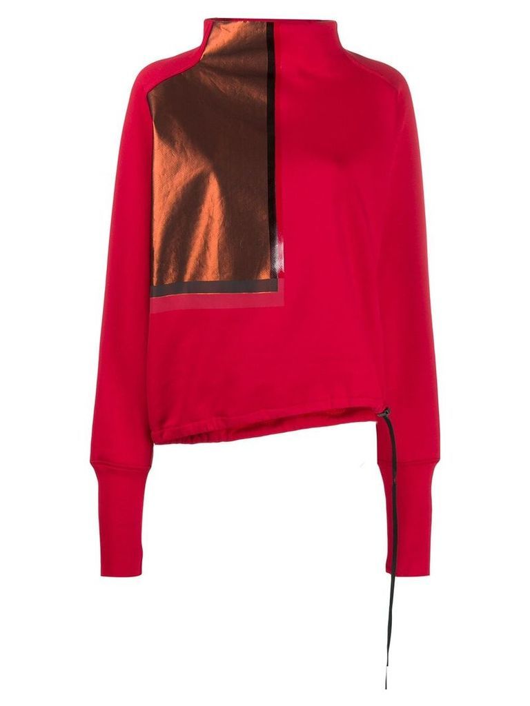 Ilaria Nistri contrast patch sweatshirt - Red
