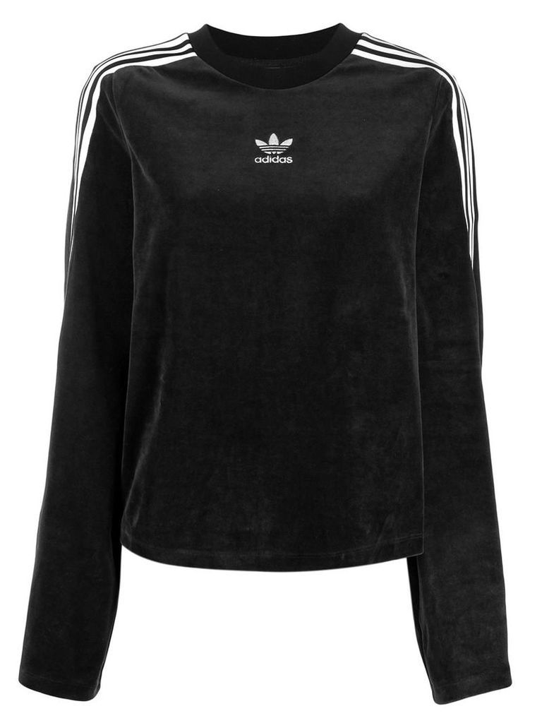 adidas velvet logo sweater - Black