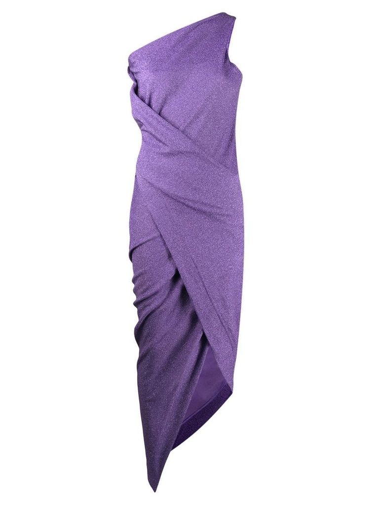 Vivienne Westwood Anglomania one-shoulder ruched dress - PURPLE