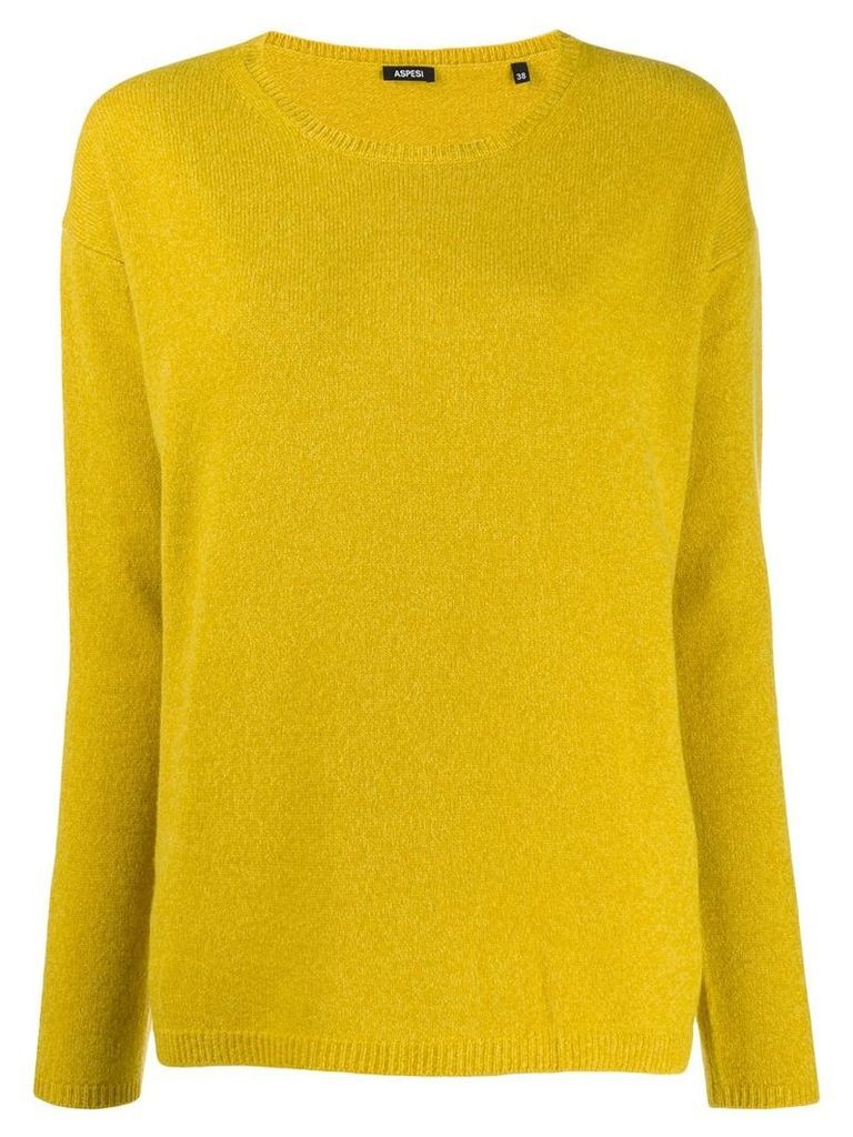 Aspesi round-neck knit sweater - Yellow