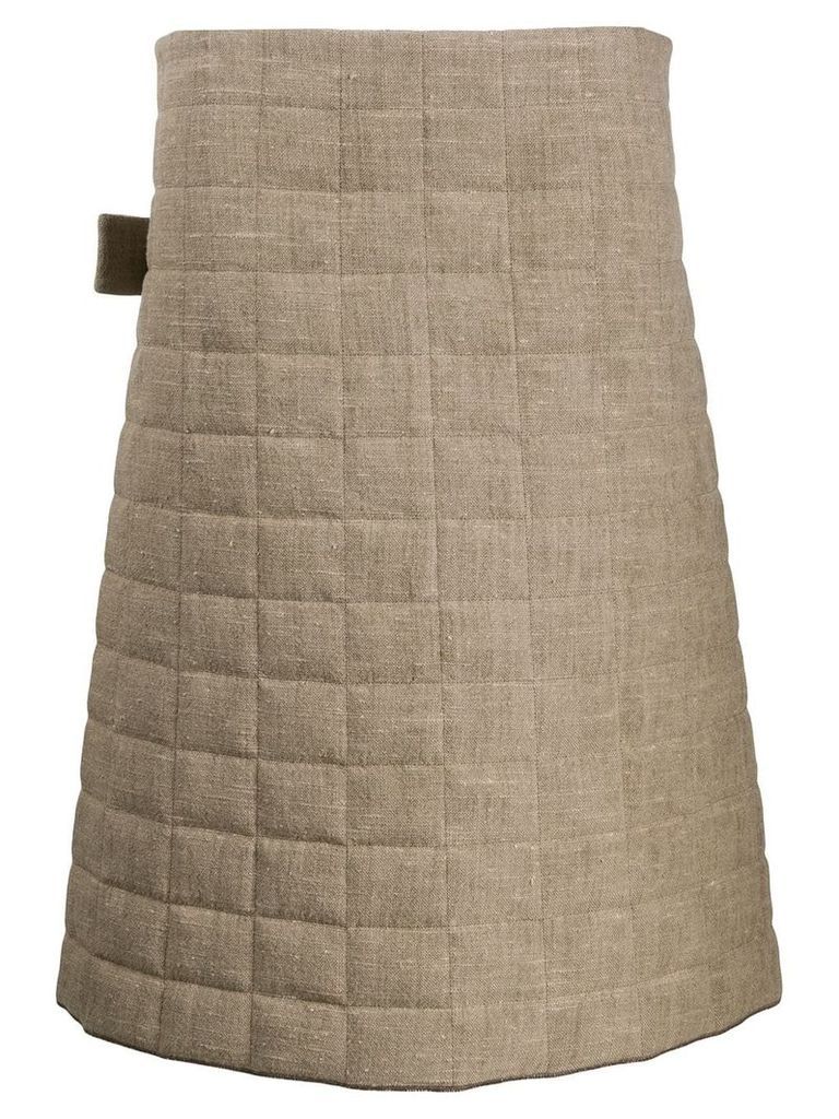 Bottega Veneta quilted A-line skirt - Neutrals