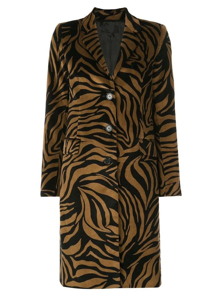 Nili Lotan Rosalin tiger-print coat - Brown