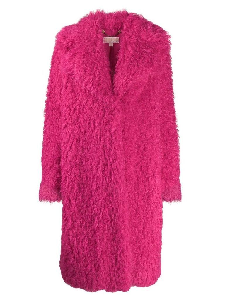 Michael Michael Kors textured furry coat - PINK