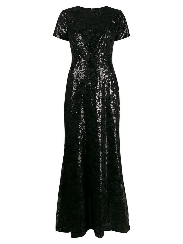 Lauren Ralph Lauren floral sequinned dress - Black