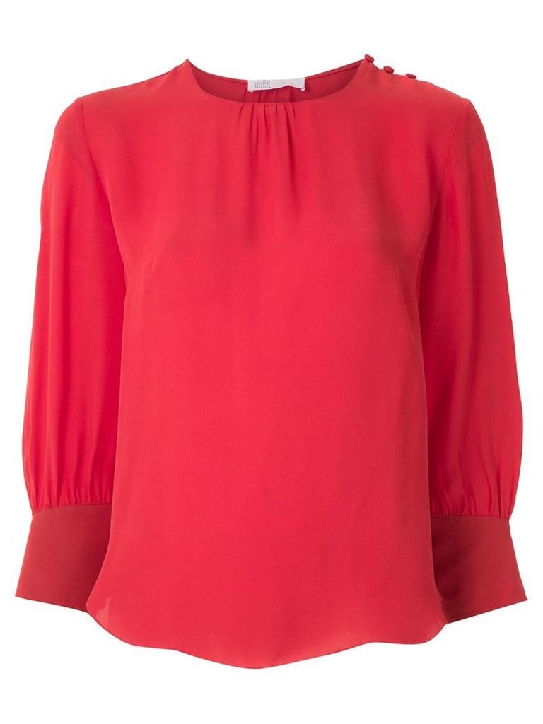 Nk Romain Monsoes silk blouse - Red