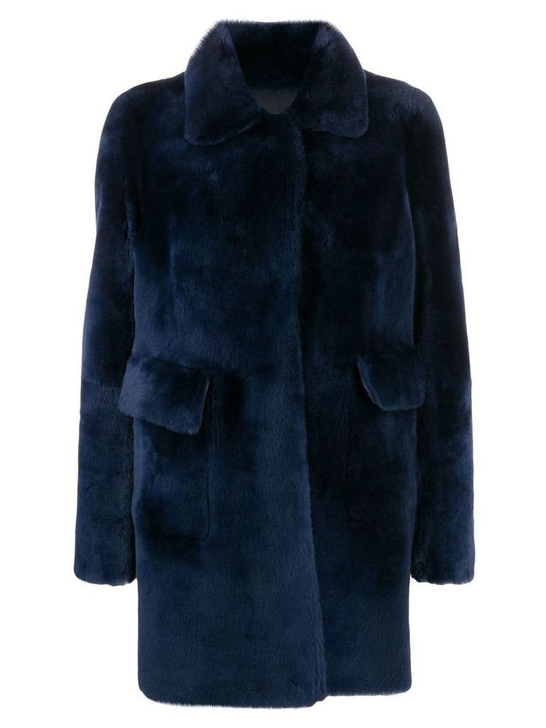 Desa 1972 reversible single-breasted coat - Blue