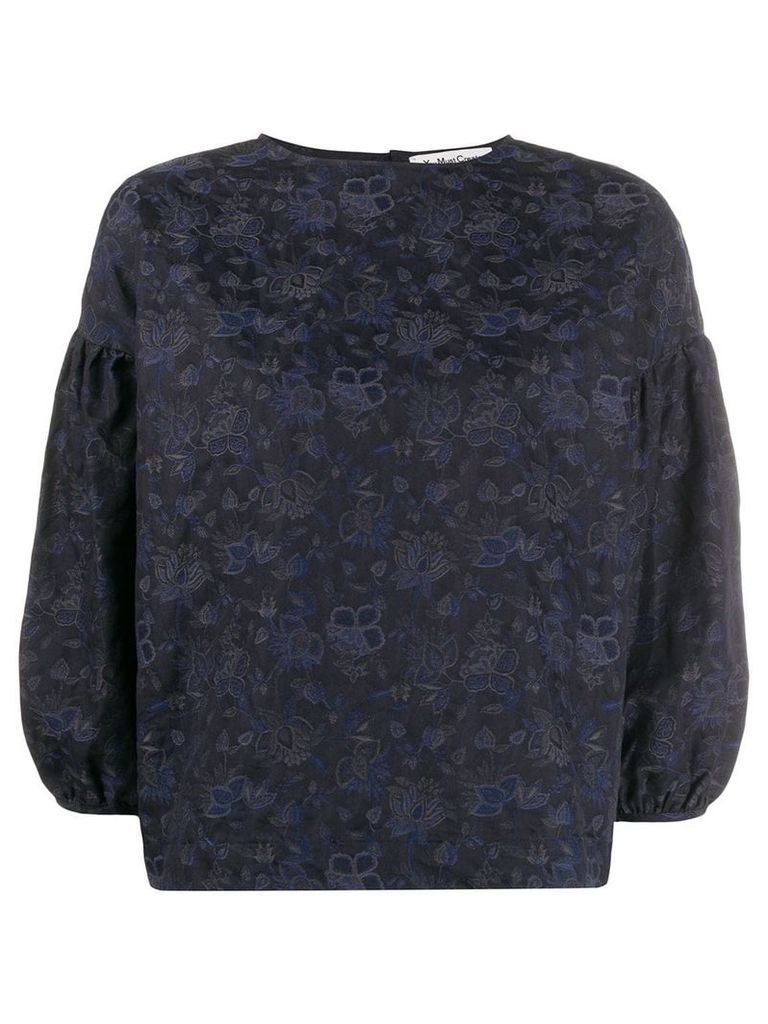 YMC floral print blouse - Blue