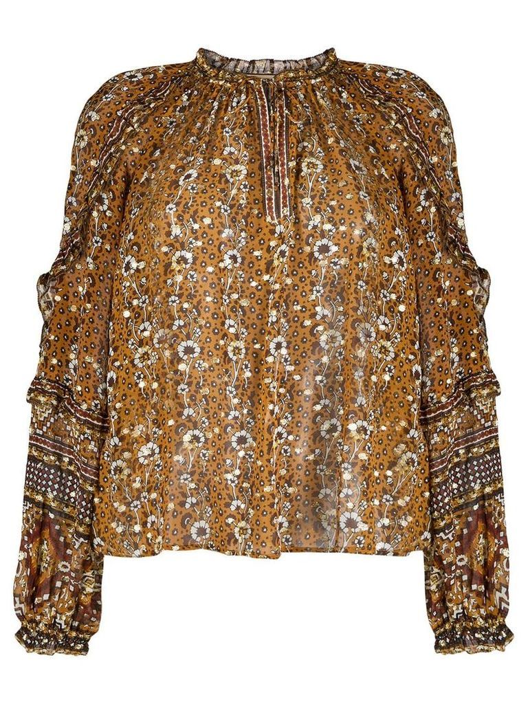 Ulla Johnson floral print blouse - ORANGE