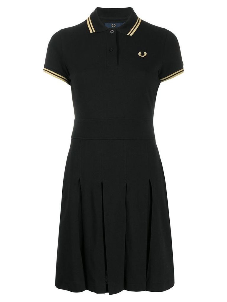Fred Perry embroidered logo polo dress - Black