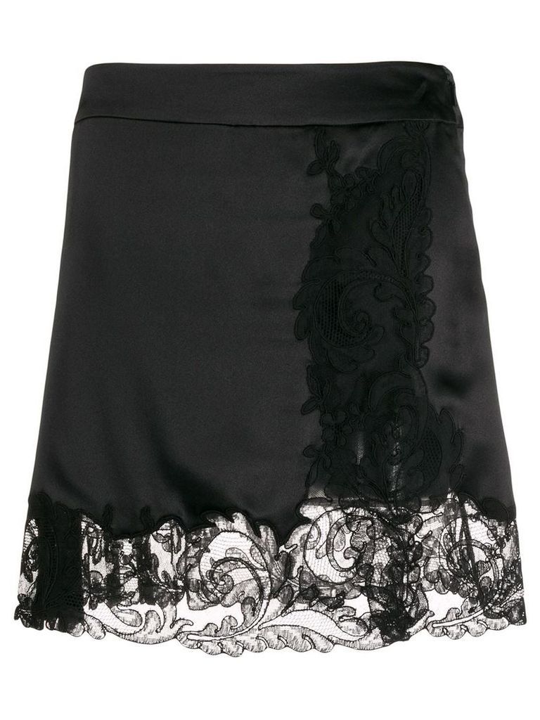 Versace lace trim skirt - Black
