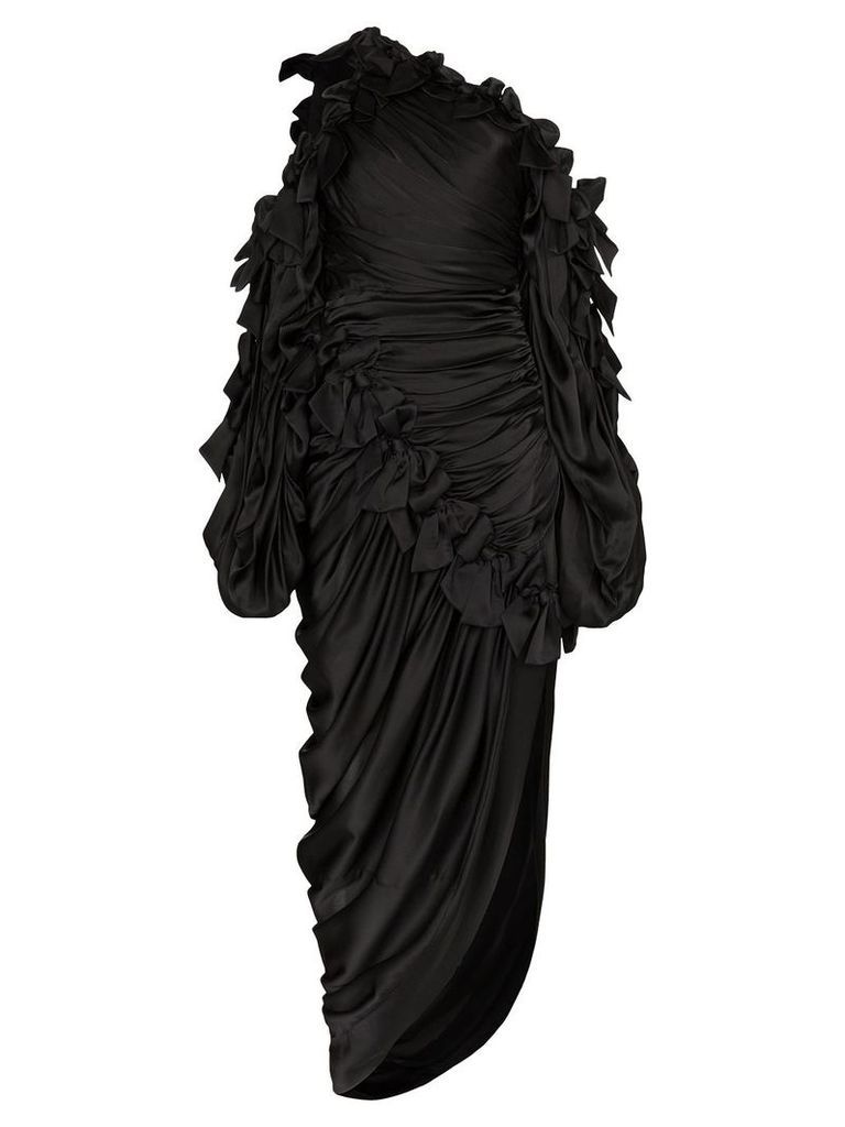 Zimmermann asymmetrical ruched midi dress - Black