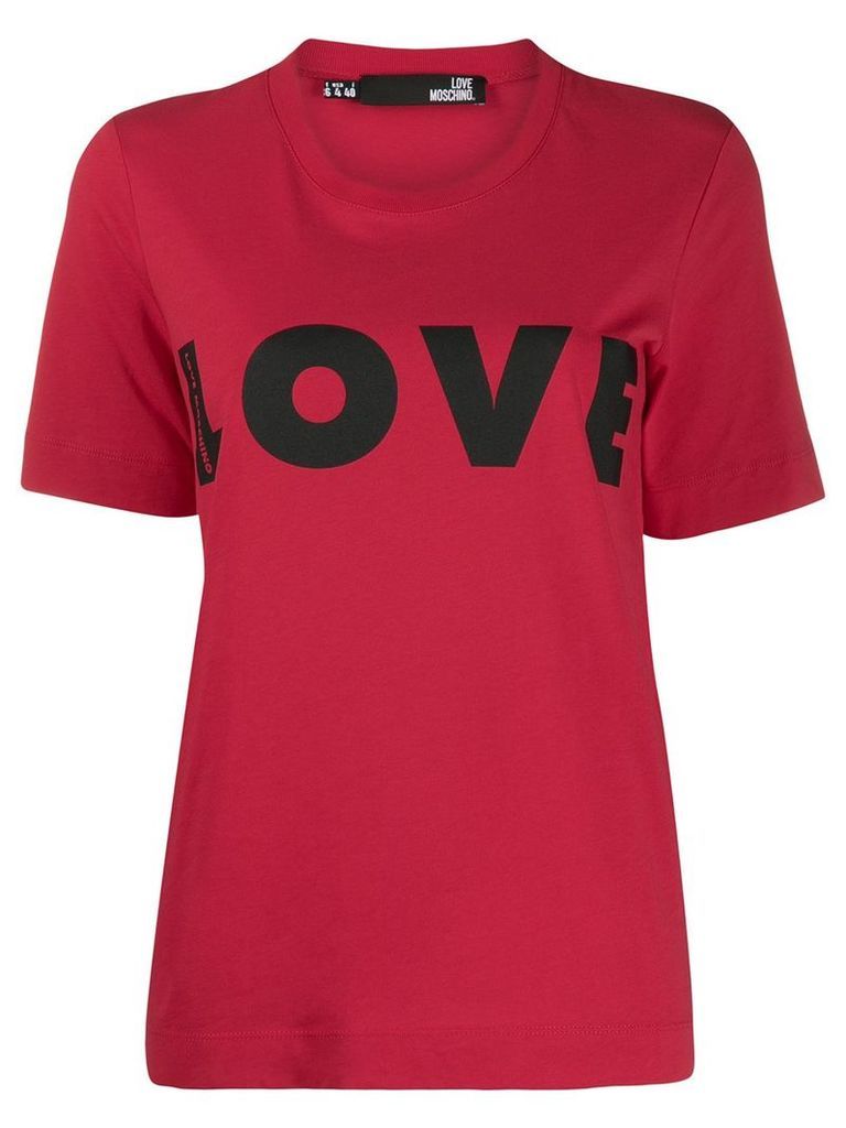 Love Moschino Love print T-shirt - Red