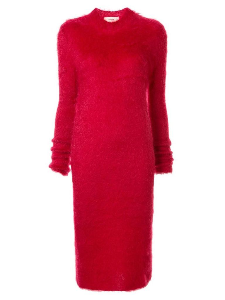 Ports 1961 colour block knitted dress - Red