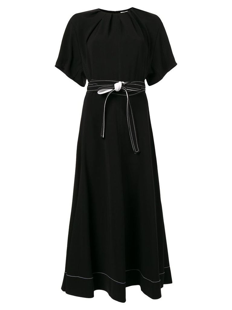 3.1 Phillip Lim Short Sleeve Fit & Flare Dress - Black