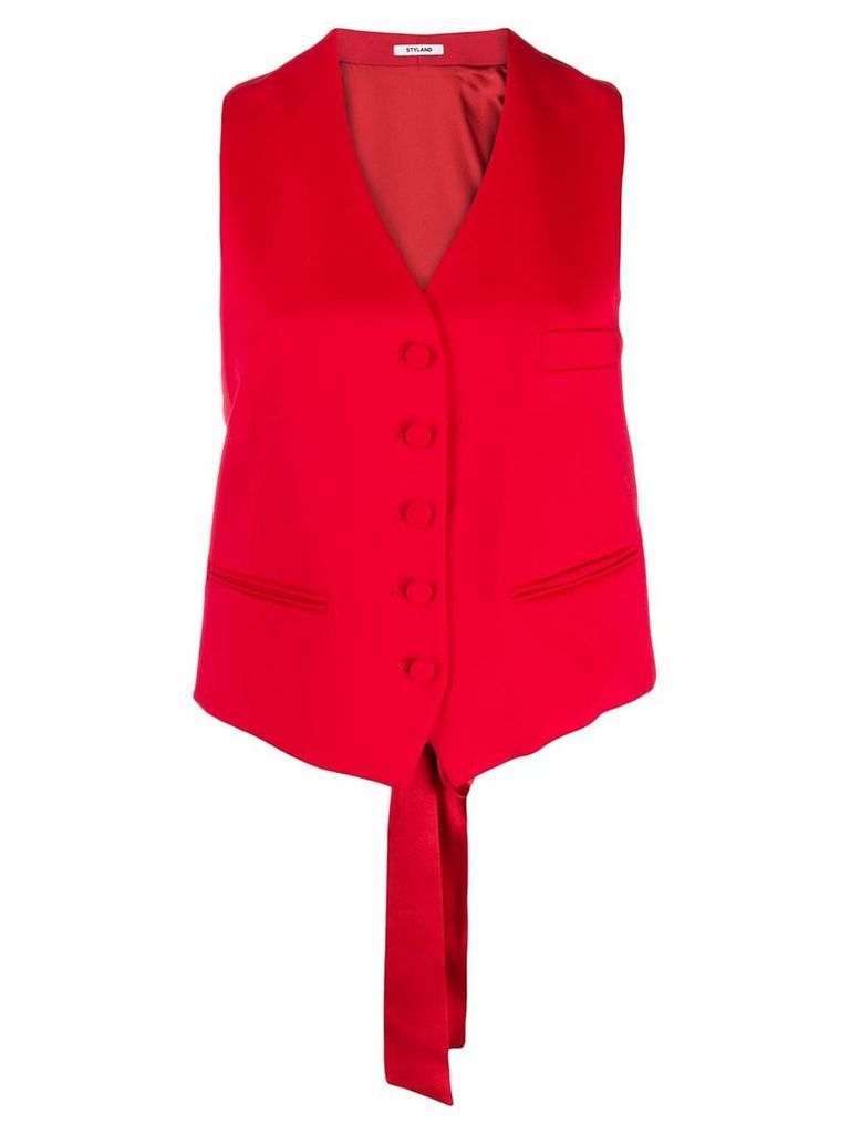 Styland button-up waistcoat - Red
