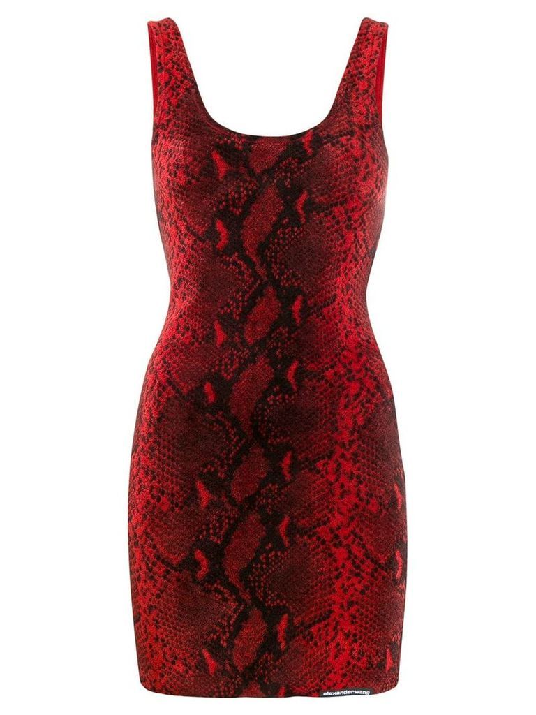 Alexander Wang snake print dress - Red