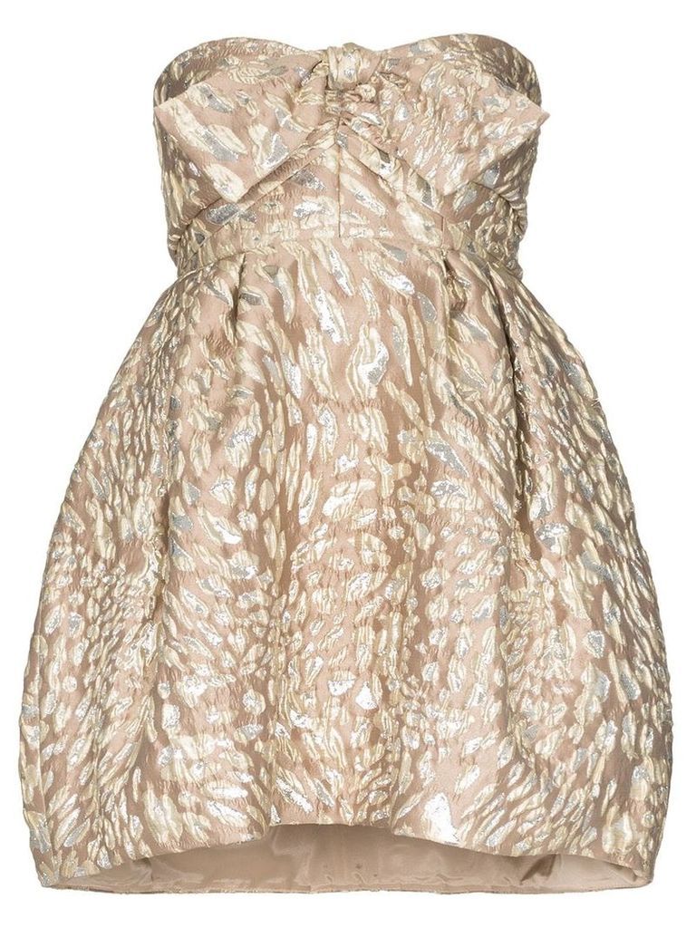 Alexandre Vauthier bustier pouf-style mini dress - NEUTRALS