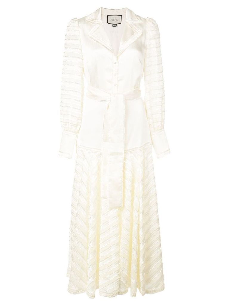 Alexis Juliska sheer-panelled dress - White