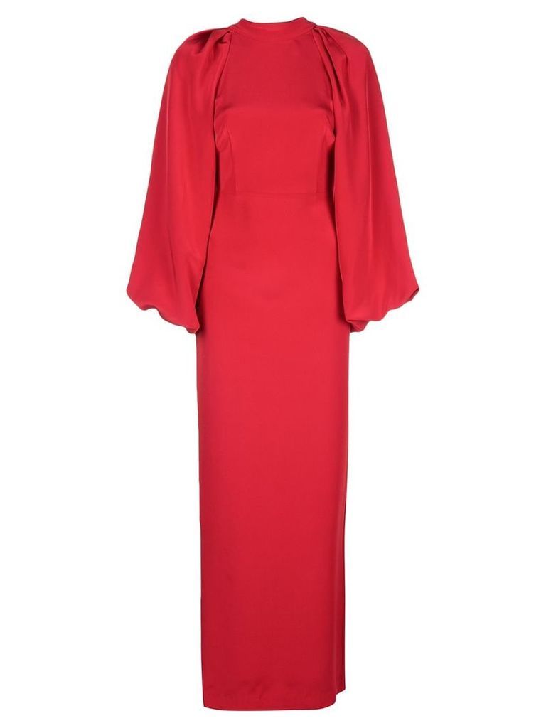 Adam Lippes wide-sleeve fitted dress - Red