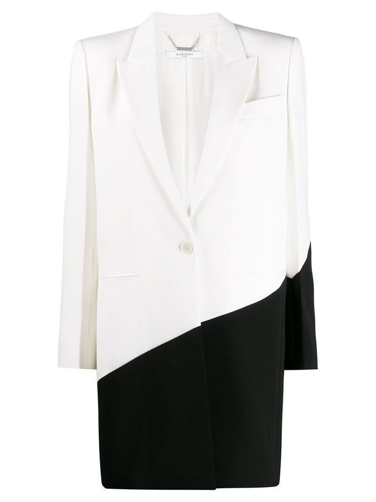Givenchy two tone coat - White