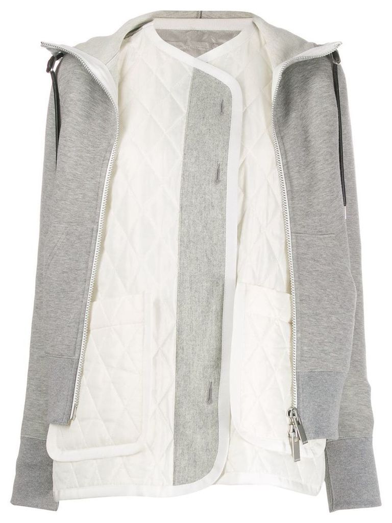 Sacai two-in-one top - Grey
