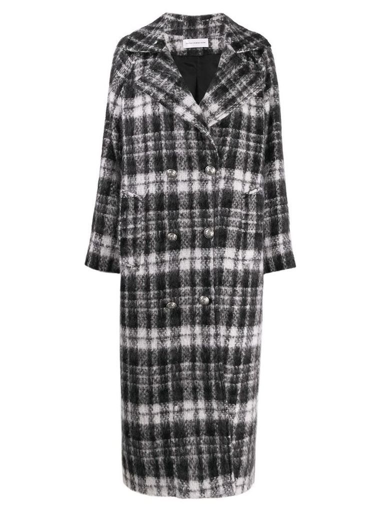 Faith Connexion checked double breasted coat - Grey