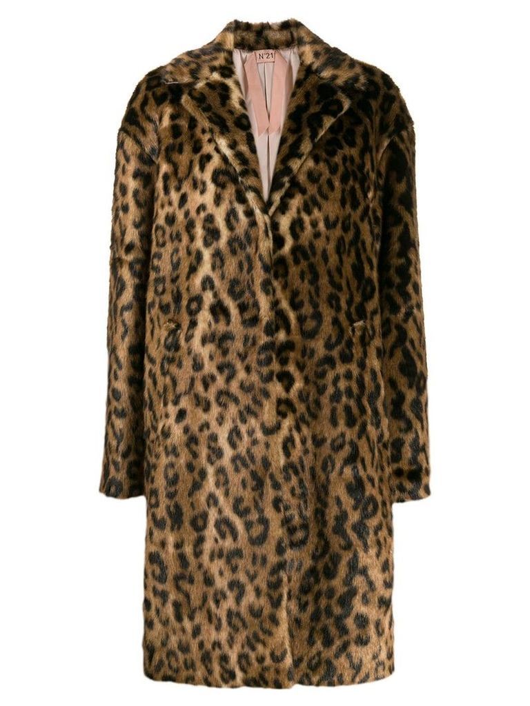 Nº21 leopard print coat - Neutrals